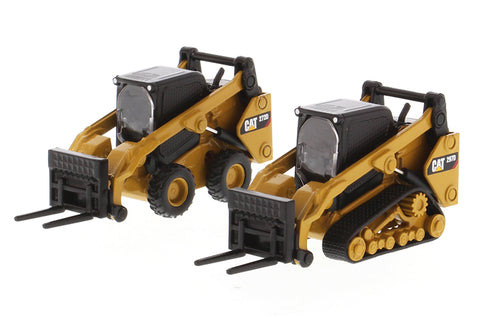 Cat 272D2 Skid Steer Loader & Caterpillar 297D2 Compact Track Loader with Accessories (85693)