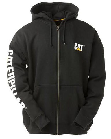 Black Caterpillar Zip Up Hoodie